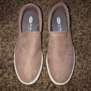Blush color slip on shoes